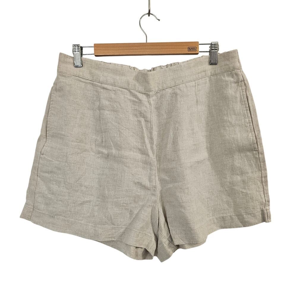 MADEWELL Clean Pull-on Shorts in 100% Linen Size L